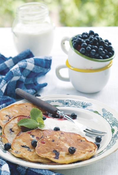 Blueberry pancakes