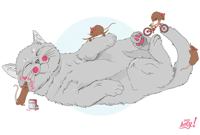 Terakoty - Sleeping cat