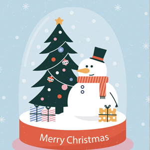 Snow Globe with Snowman